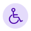 finPurple Wheelchair Accessibility Badge 1 | Distinction at Home Care | NDIS Provider Brisbane, QLD