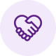 Handshake heart icon