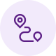 Route with location pins icon