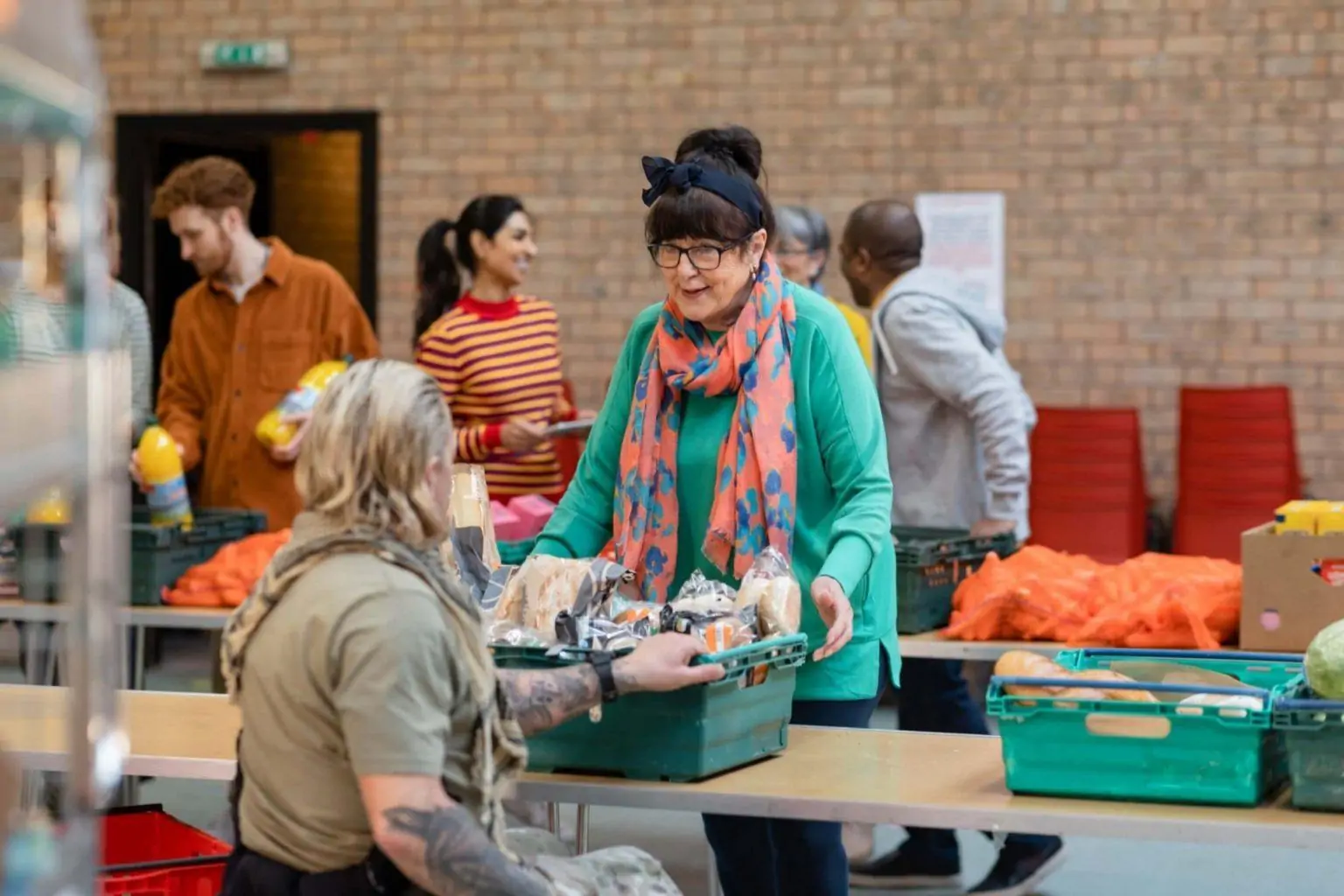 Participants shopping at a local market