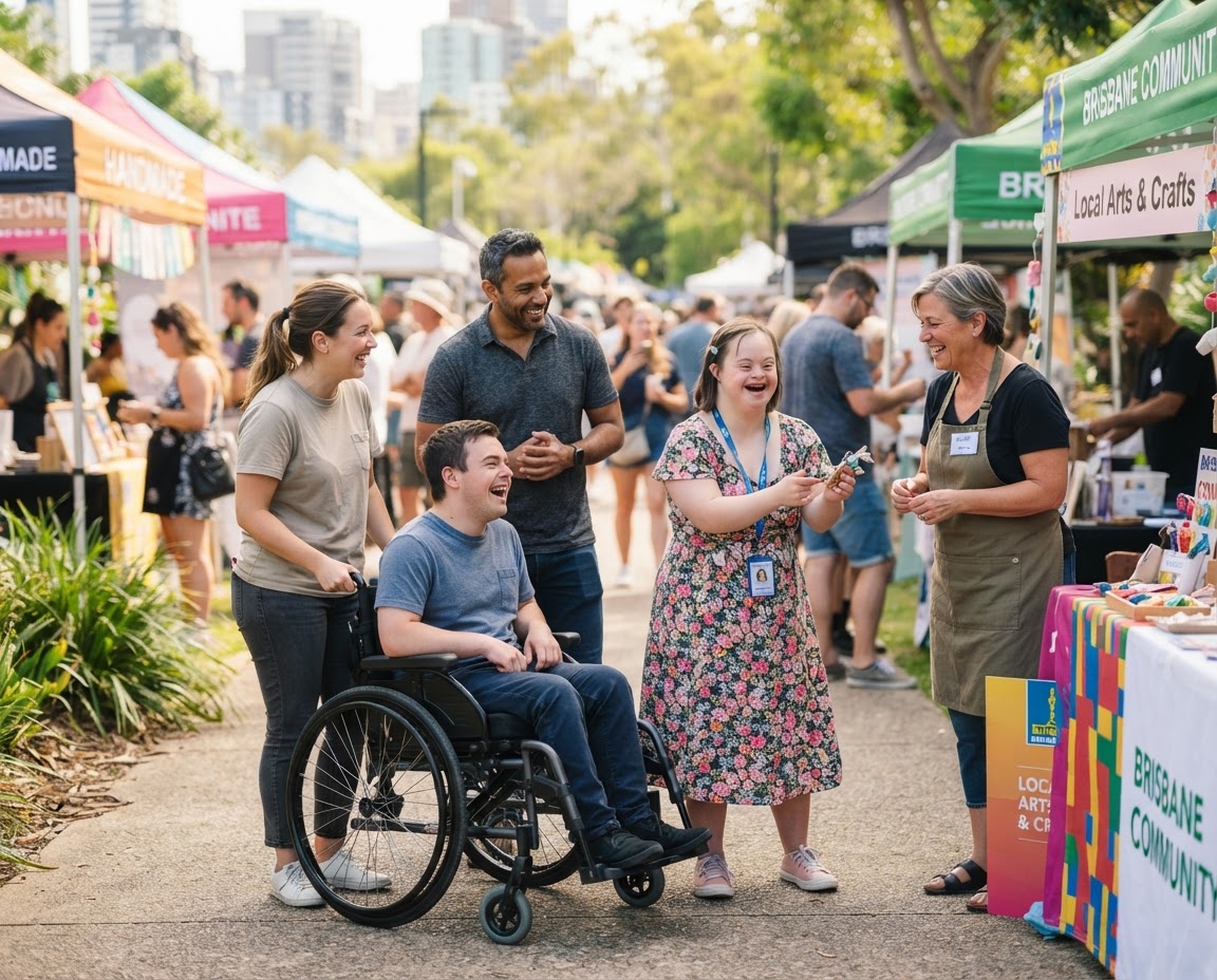 Crowd enjoying a community event
