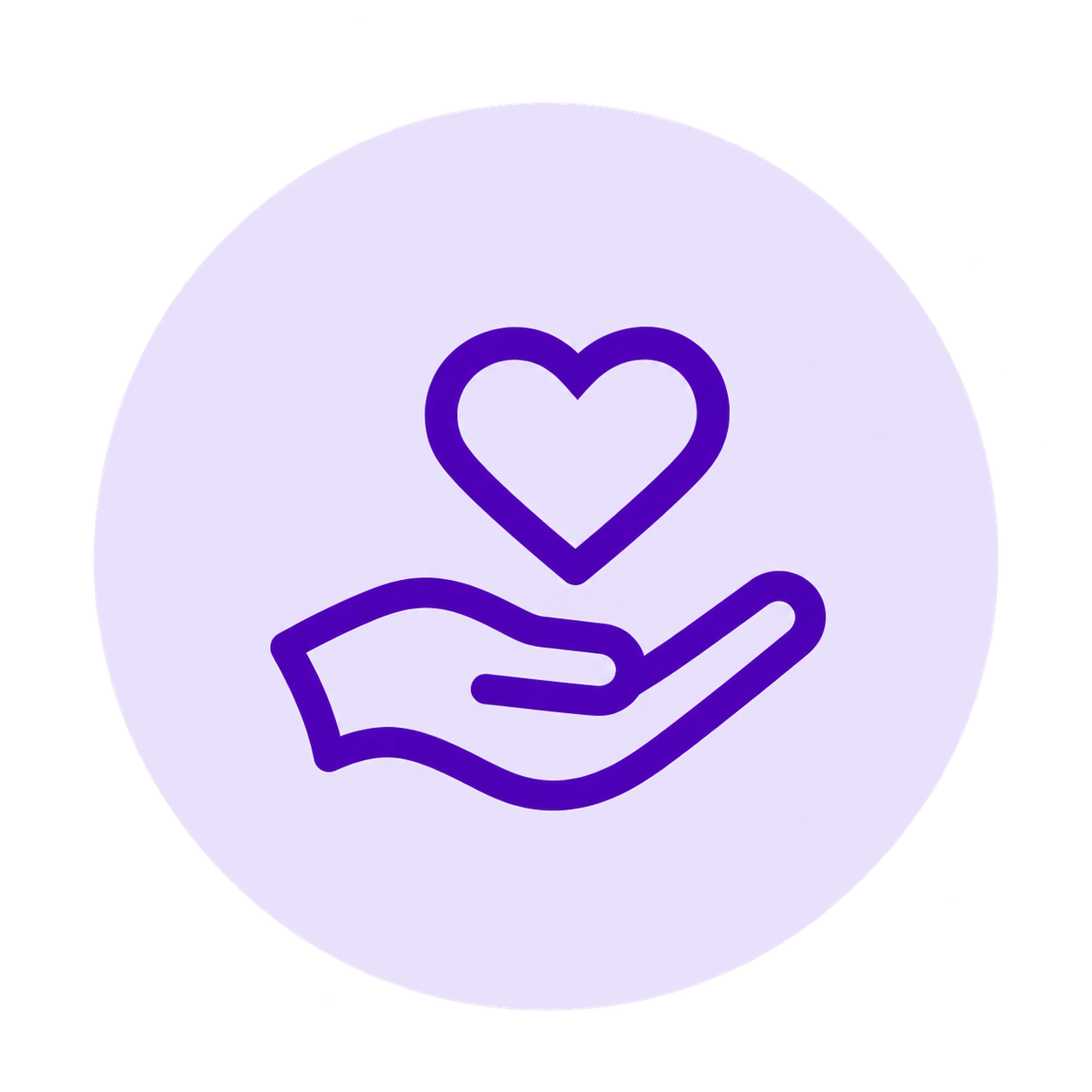 transLavender Heart in Open Hands | Distinction at Home Care | NDIS Provider Brisbane, QLD